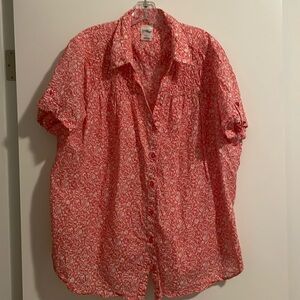 3X just my size pink and white shirt hundred percent cotton